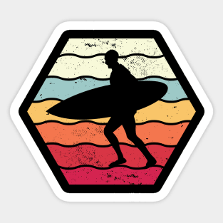 Sunset Surfing Sticker